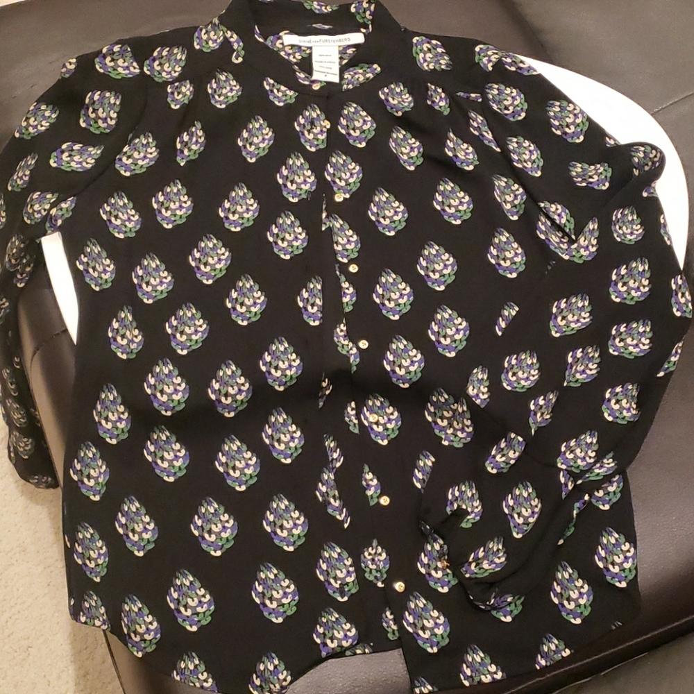 Silk Blouse (navy)